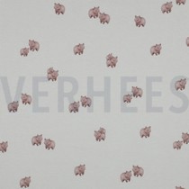RIB JERSEY DIGITAL FOREST ANIMALS WHITE (thumbnail)
