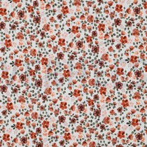 JERSEY GOTS DIGITAL FLOWERS WHITE / PEACH (thumbnail)