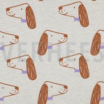 JERSEY MELANGE DOGS ECRU (thumbnail)