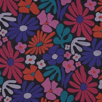 SWEAT MELANGE FLOWERS INDIGO (thumbnail)