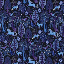 FRENCH TERRY DIGITAL FOREST ANIMALS NAVY (thumbnail)