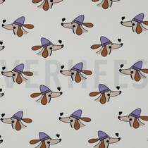 FRENCH TERRY DOGS AND HEARTS OFF-WHITE (thumbnail)