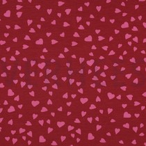 FRENCH TERRY DOGS AND HEARTS RED (thumbnail)