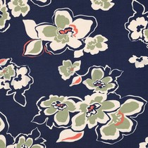 FRENCH TERRY FLOWERS BLUE (thumbnail)