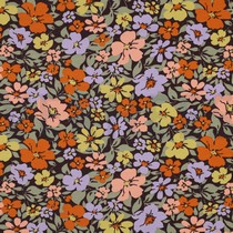 FRENCH TERRY FLOWERS PURPLE/ GREEN (thumbnail)