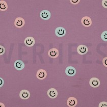 FLANNEL HAPPY FACES LAVENDER (thumbnail)
