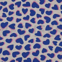 SWEAT MELANGE HEARTS BLUE (thumbnail)