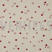 JERSEY GOTS NATURAL HEARTS NATURAL/ FUCHSIA (thumbnail)