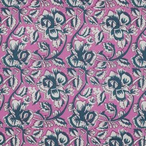 HANDCRAFTED BLOCK-PRINTED COTTON FLOWERS VIOLET (thumbnail)