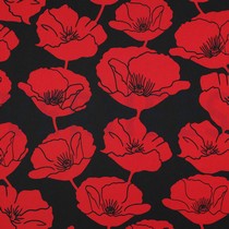 ROYAL MICRO SATIN FLOWERS BLACK (thumbnail)