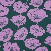 ROYAL MICRO SATIN FLOWERS DARK GREEN (thumbnail)