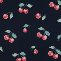TABLECLOTH DIGITAL WATERPROOF CHERRIES NAVY (thumbnail)