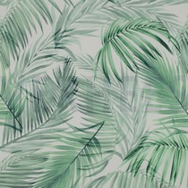 TABLECLOTH DIGITAL WATERPROOF LEAVES WHITE (thumbnail)