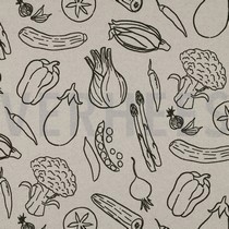 CANVAS LINEN LOOK VEGETABLES NATURAL (thumbnail)