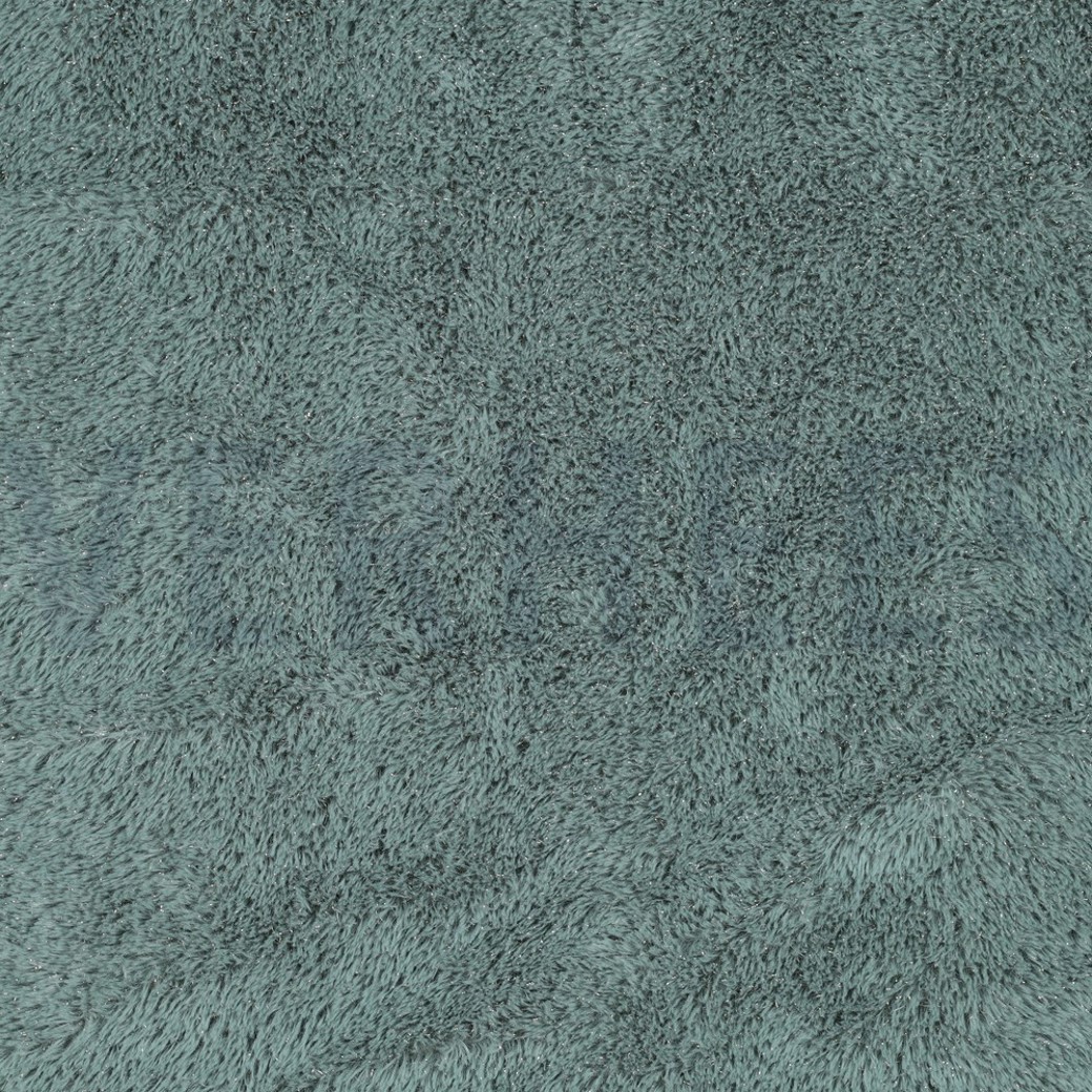 FAUX FUR WITH SILVER LUREX OLD GREEN