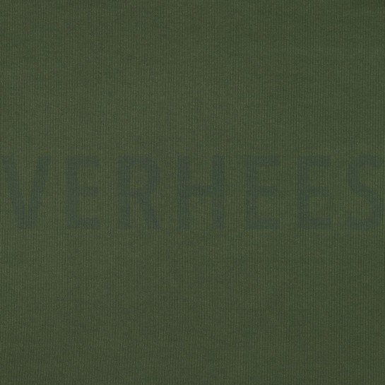 RIB JERSEY DONKERGROEN #7