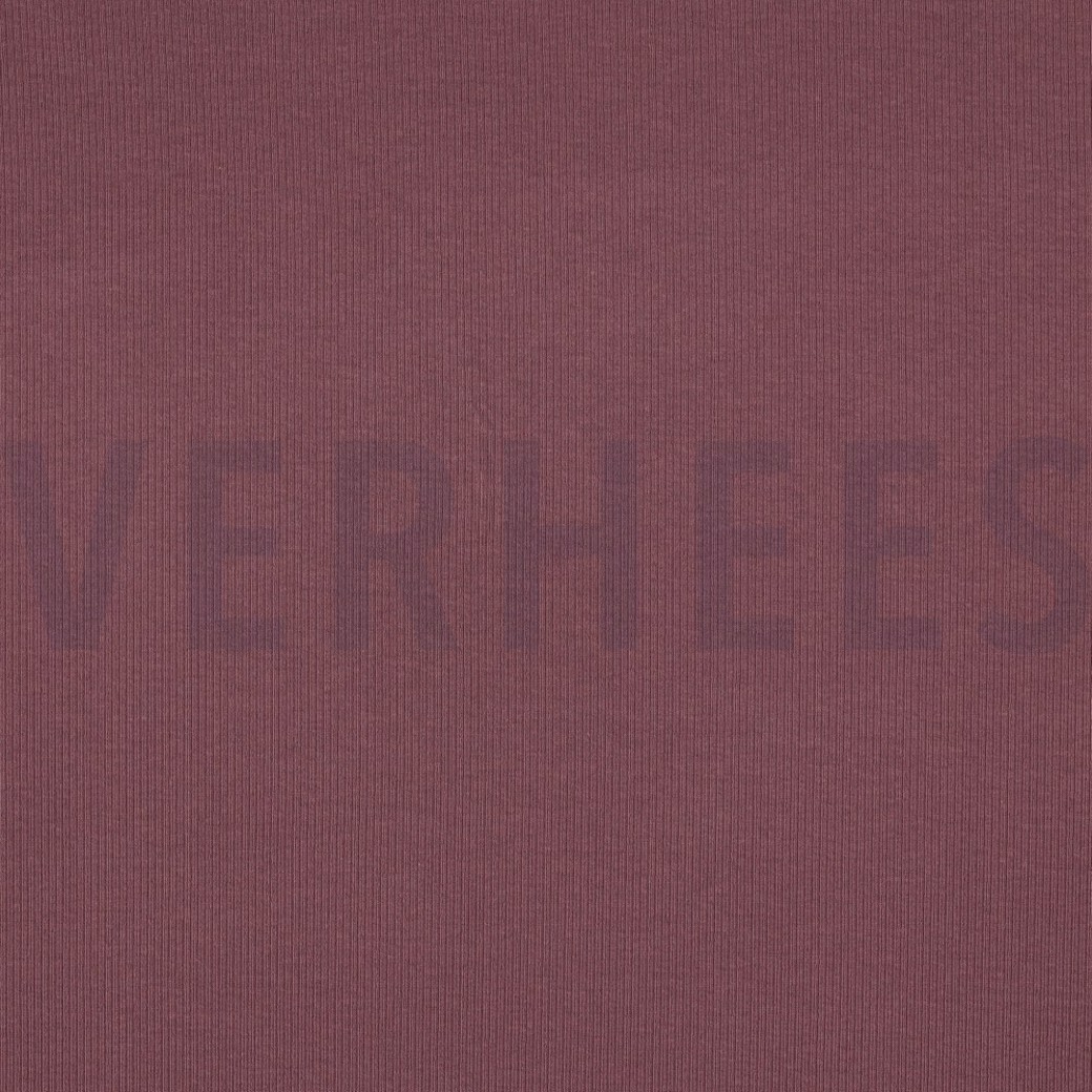 RIB JERSEY AUBERGINE