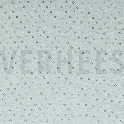 FEINSTRICKJERSEY AJOUR GRÜN MELIERT (hover)