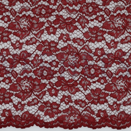 LACE TWO-SIDE SCALLOP BORDEAUX (hover)