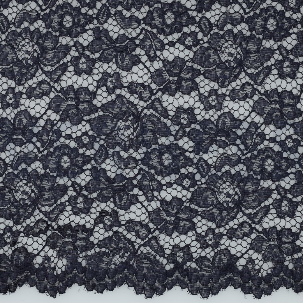 LACE BORDER 2 SIDES NAVY