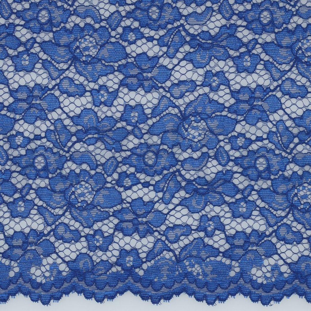 LACE BORDER 2 SIDES COBALT