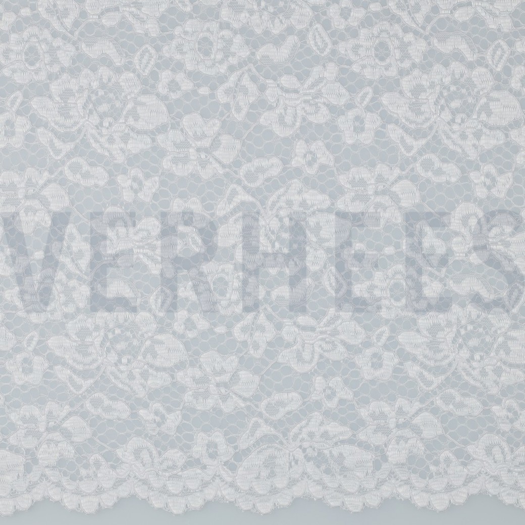 LACE BORDER 2 SIDES WHITE
