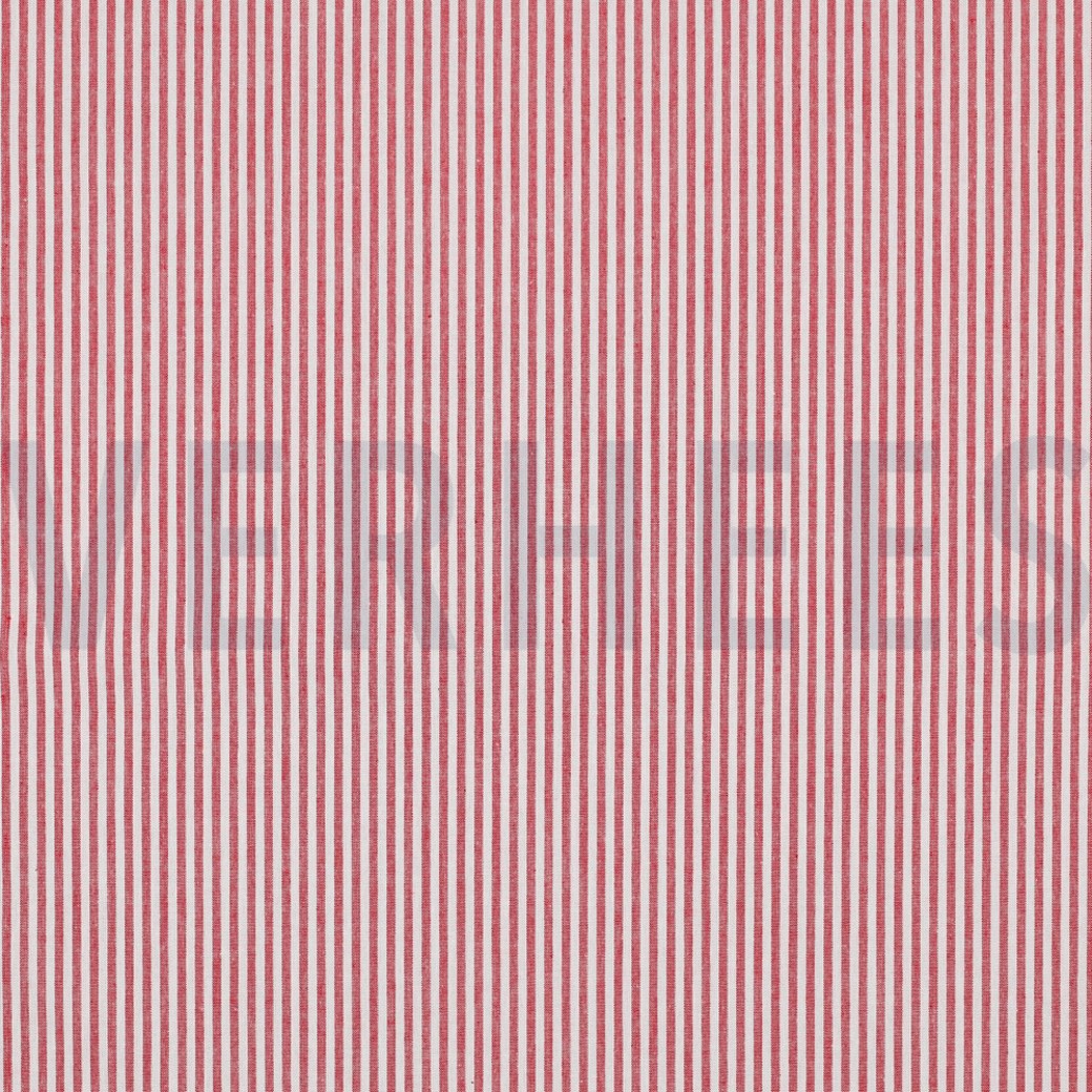 YARN DYED STRIPE 3MM RED