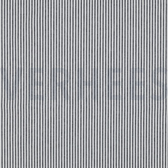 GARENGEVERFD POPLIN STREPEN 3MM MARINEBLAUW #7