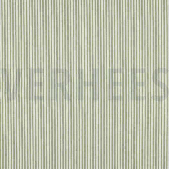 GARENGEVERFD POPLIN STREPEN 3MM OUDLIME #7