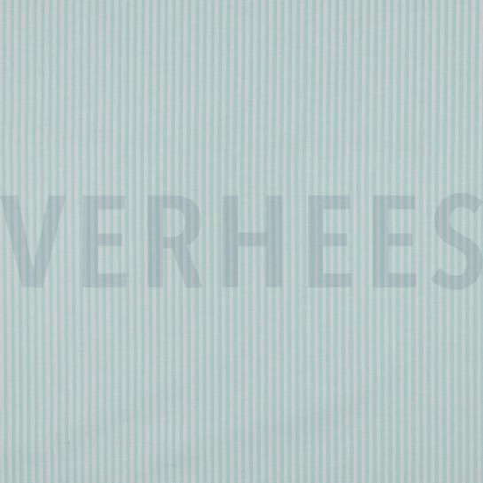 GARENGEVERFD POPLIN STREPEN 3MM MINT #7