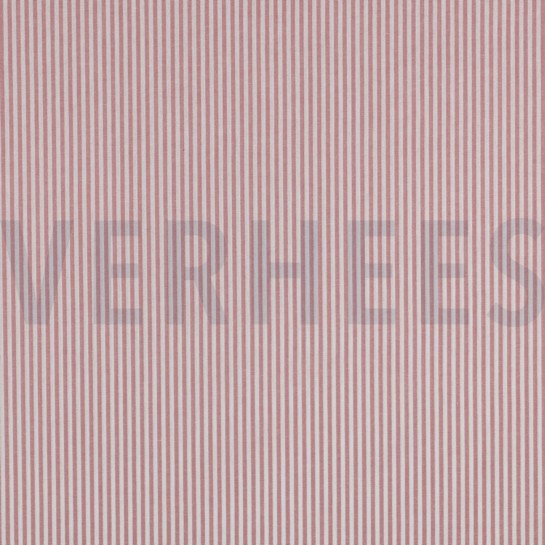 GARENGEVERFD POPLIN STREPEN 3MM OUDROZE #7