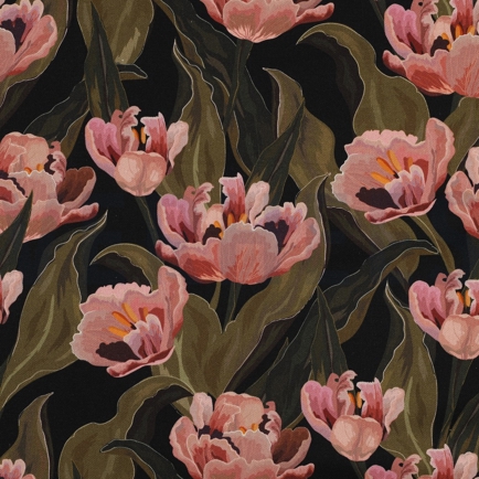 CANVAS DIGITAL BLUMEN SCHWARZ (hover)