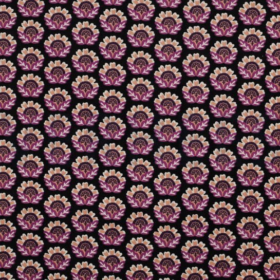 FEINCORD BLUMEN SCHWARZ #7