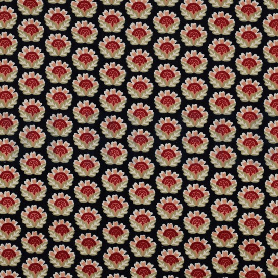 BABYCORD FLOWERS NAVY #7