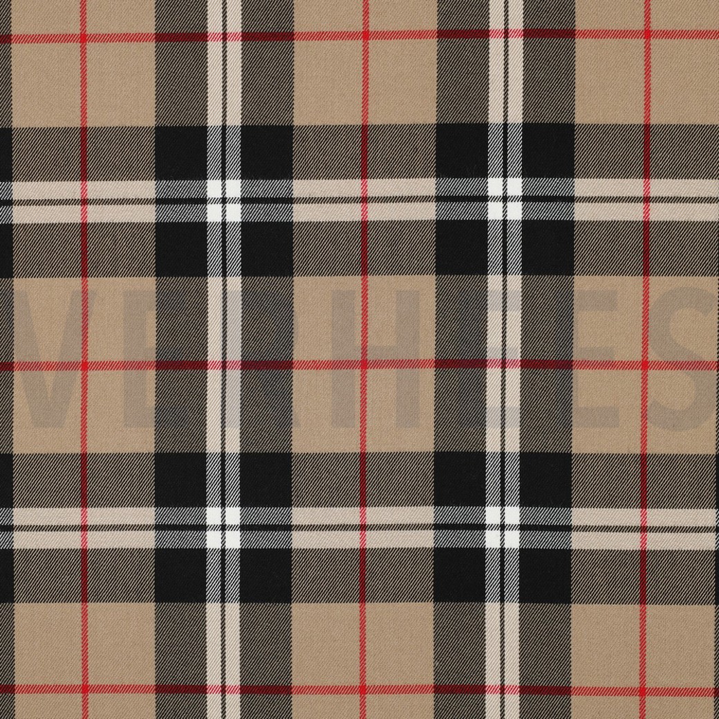TARTAN CHECK CAMEL