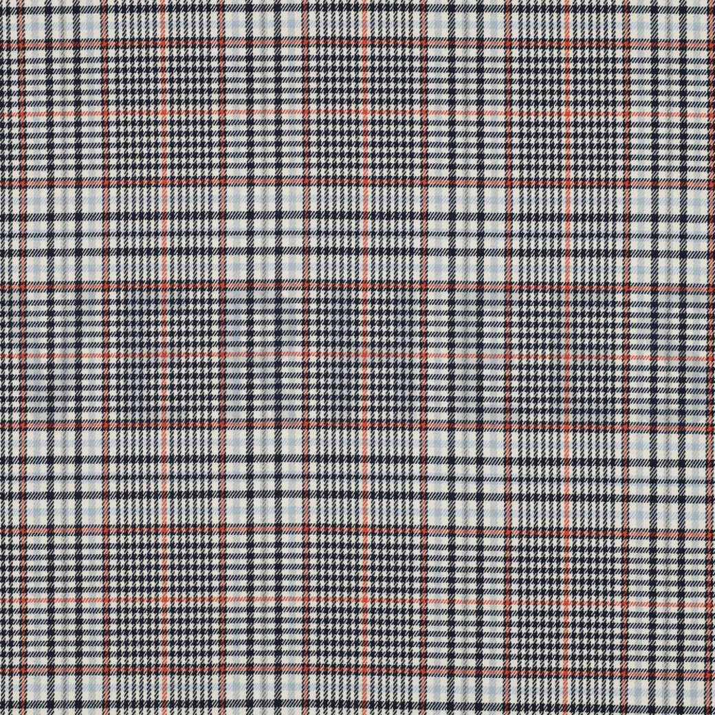 TARTAN CHECK ECRU/NAVY/ORANGE