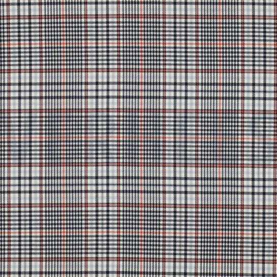 TARTAN CHECK ÉCRU / DONKERBLAUW / ORANJE #7
