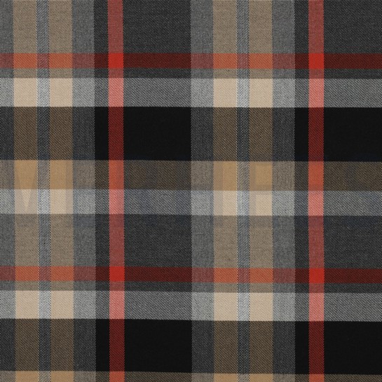 TARTAN CHECK GRAU / ORANGE / SAND #7