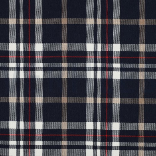 TARTAN CHECK MARINEBLAU / WEISS / CAMEL / ROT #7