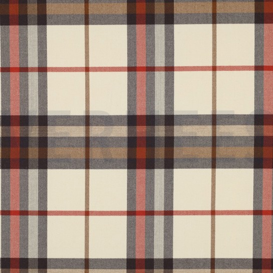 TARTAN CHECK SAND / BRAUN / ORANGE #7