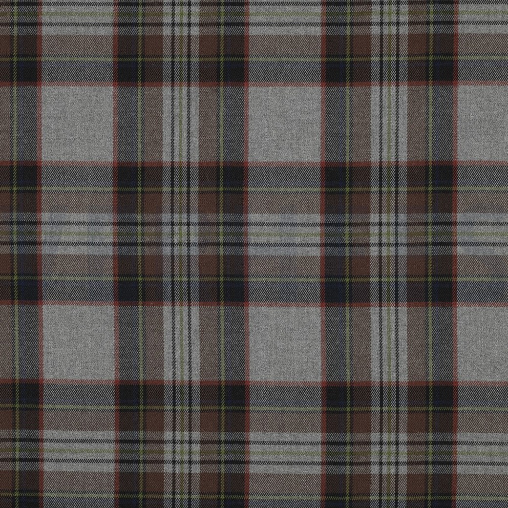 TARTAN CHECK GREY/BROWN/LIME