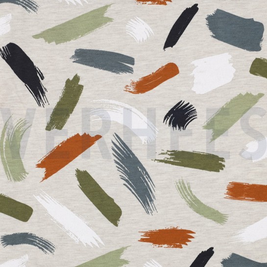 SOFT SWEAT MELANGE BORSTELSTROKEN ZAND GEMÊLEERD #7