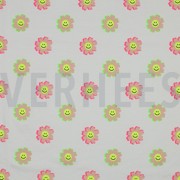 JERSEY NEON HAPPY FLOWERS WHITE (thumbnail)