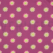 JERSEY NEON HAPPY FLOWERS FUCHSIA (thumbnail)