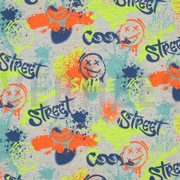 JERSEY MELANGE NEON GRAFFITI ECRU MELANGE (thumbnail)