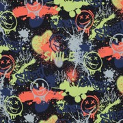 JERSEY MELANGE NEON GRAFFITI INDIGO MELANGE (thumbnail)
