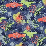 JERSEY MELANGE NEON GRAFFITI NAVY MELANGE (thumbnail)