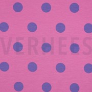 FRENCH TERRY BIG DOTS FUCHSIA (thumbnail)