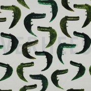 FRENCH TERRY DIGITAL CROCODILE OFF-WHITE (thumbnail)