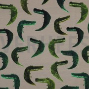 FRENCH TERRY DIGITAL CROCODILE TAUPE (thumbnail)